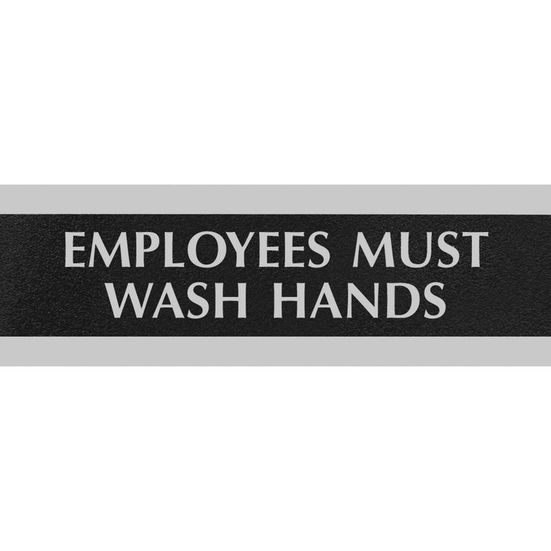 Headline Sign Century Series Office Sign, Employees Must Wash Hands, 9 X 3 - Image 1